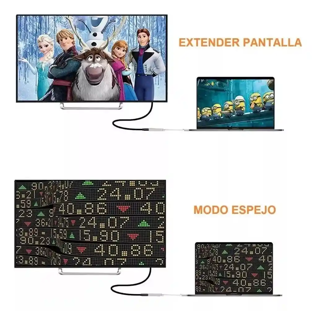 Adaptador Convertidor De Usb A Hdmi 3.0 Duplica Y Extiende | Negro