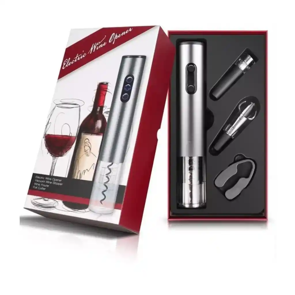 Kit Descorchador Sacacorchos De Vino Electrico Recargable