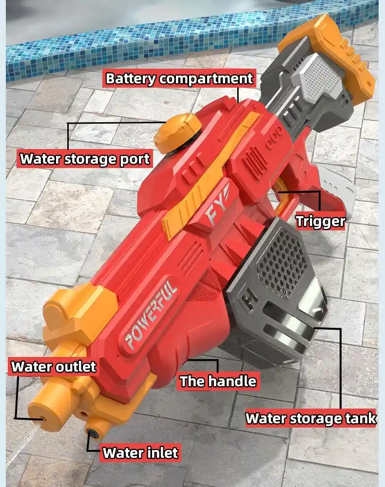 Juguete Pistola De Agua Eléctrica Que Dispara Hasta 200 Ondas