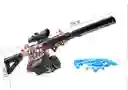 Rifle M416 De Hidrogel Laser Doble Cañón Largo Alcance