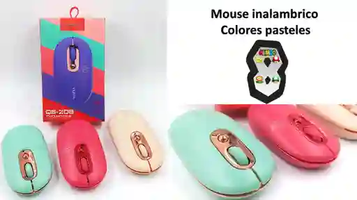 Mouse Inalambrico Colores Pasteles