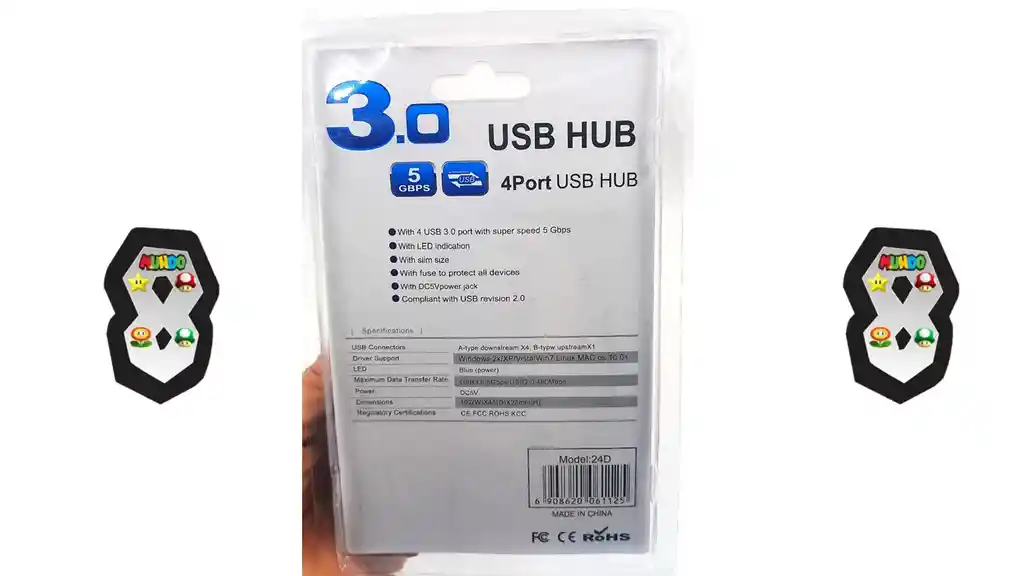 Multipuerto Usb 3.0 1 A 4