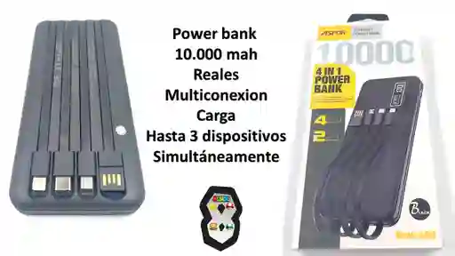 Power Bank Para Telefonos 10.000 Ma Puede Cargar Varios Tlf A La Vez