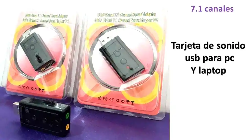 Tarjeta De Sonido Usb Para Pc Y Lapto 7.1