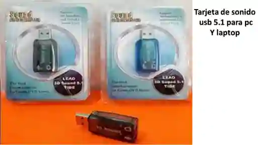Tarjeta De Sonido Usb Para Pc Y Laptop 5.1