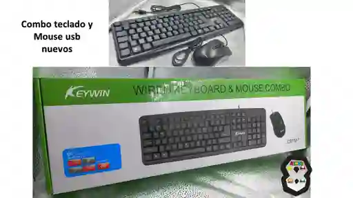 Teclado Y Mouse Usb Grande