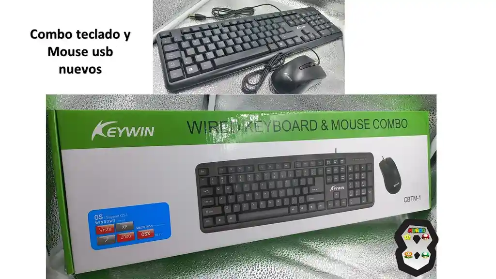 Teclado Y Mouse Usb Grande