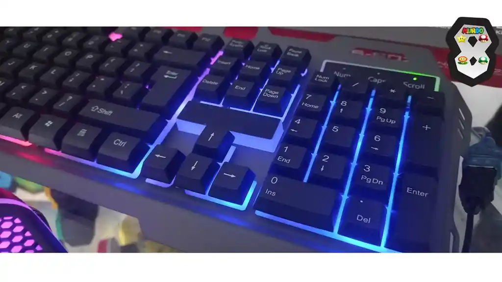 Teclado Y Mpose Tipo Gamer Base Metal Luz Rgb Yilima