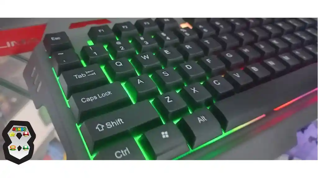 Teclado Y Mpose Tipo Gamer Base Metal Luz Rgb Yilima