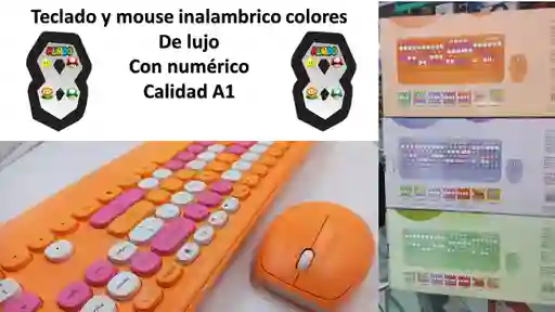 Teclado Y Mouse Inalambrico Diseño De Lujo