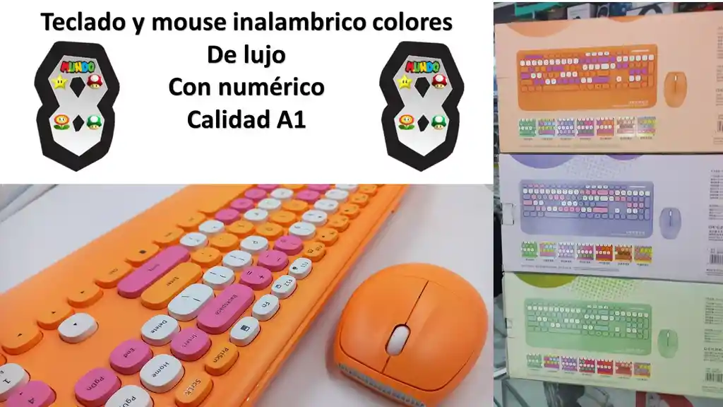 Teclado Y Mouse Inalambrico Diseño De Lujo