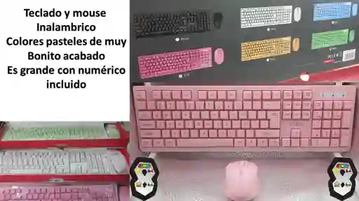 Teclado Y Mouse Inalambrico Grande Unicolor