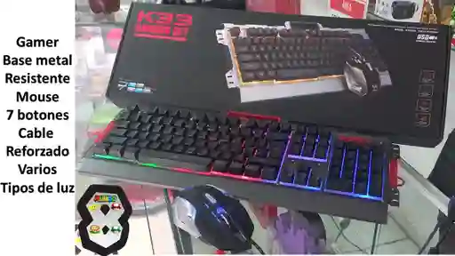 Teclado Y Mouse Gamer K33 Luz Rgb