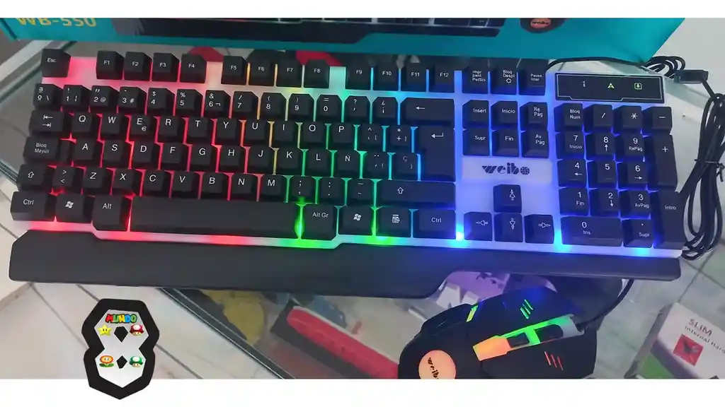 Teclado Y Mouse Luz Rgb Weibo