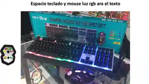 Teclado Y Mouse Luz Rgb Weibo