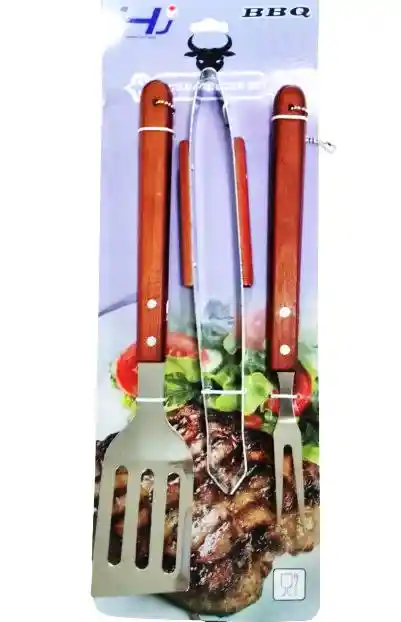 Set Utensilios X3 38cm Bbq Pb08-67