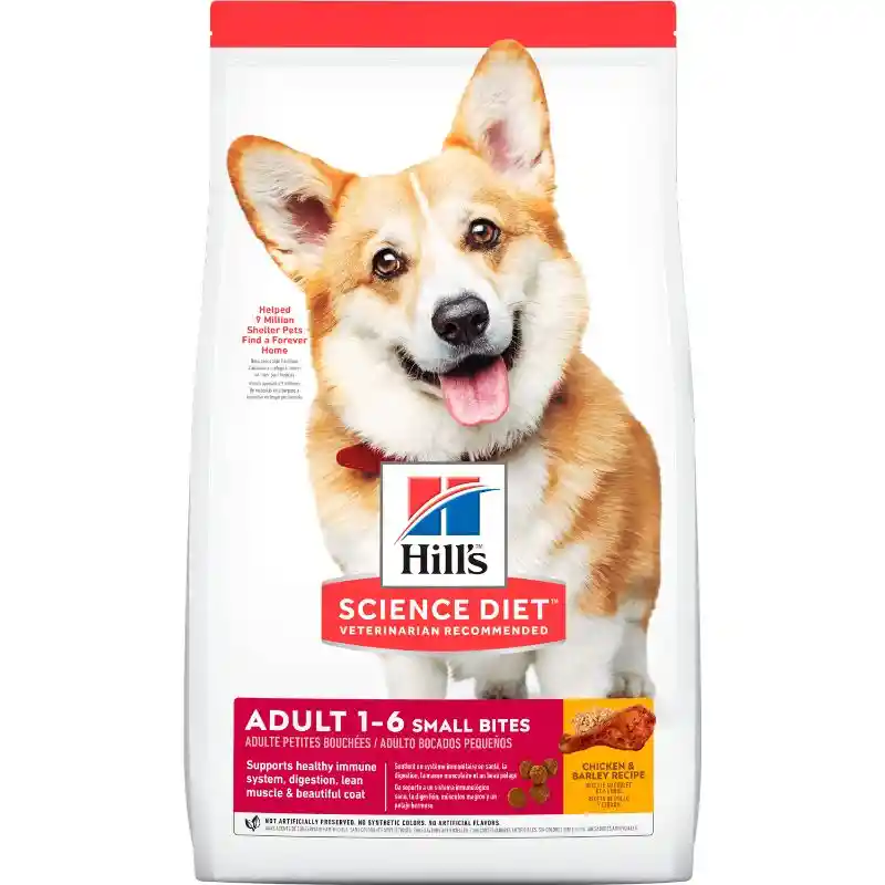 Hills Science Diet Adult Small Bites 1-6 Chicken Barley Recipe Dog Food 4.4lb