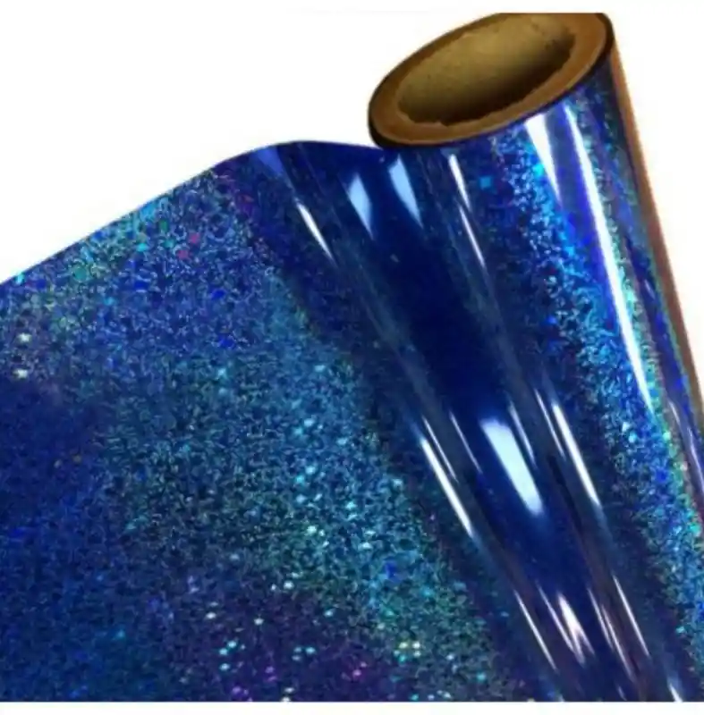 Papel Regalo Metalizado Holograma Pliego Azul