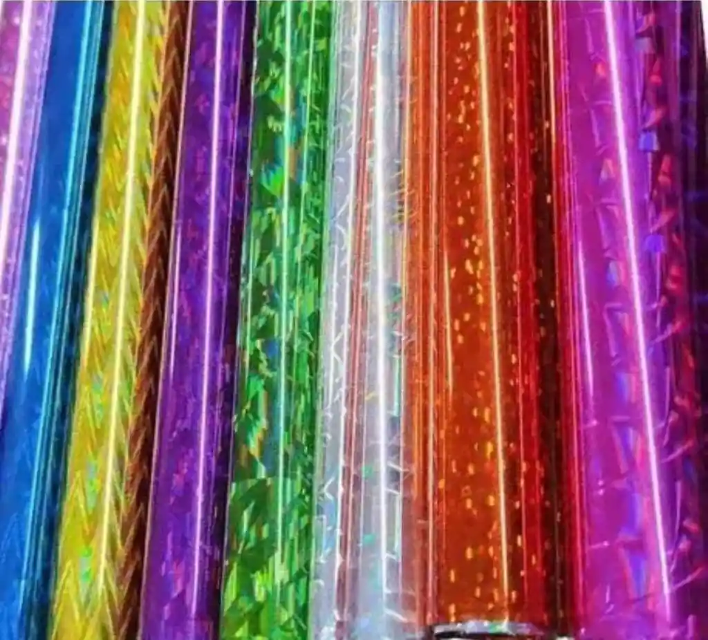 Papel Regalo Metalizado Holograma Pliego Naranja
