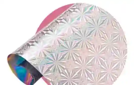 Papel Regalo Metalizado Holograma Pliego Plateado