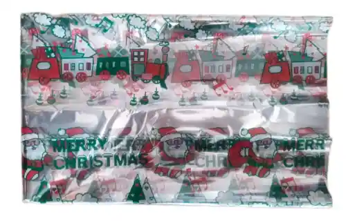 Navidad Papel Celofan Transparente Estampado X 5und