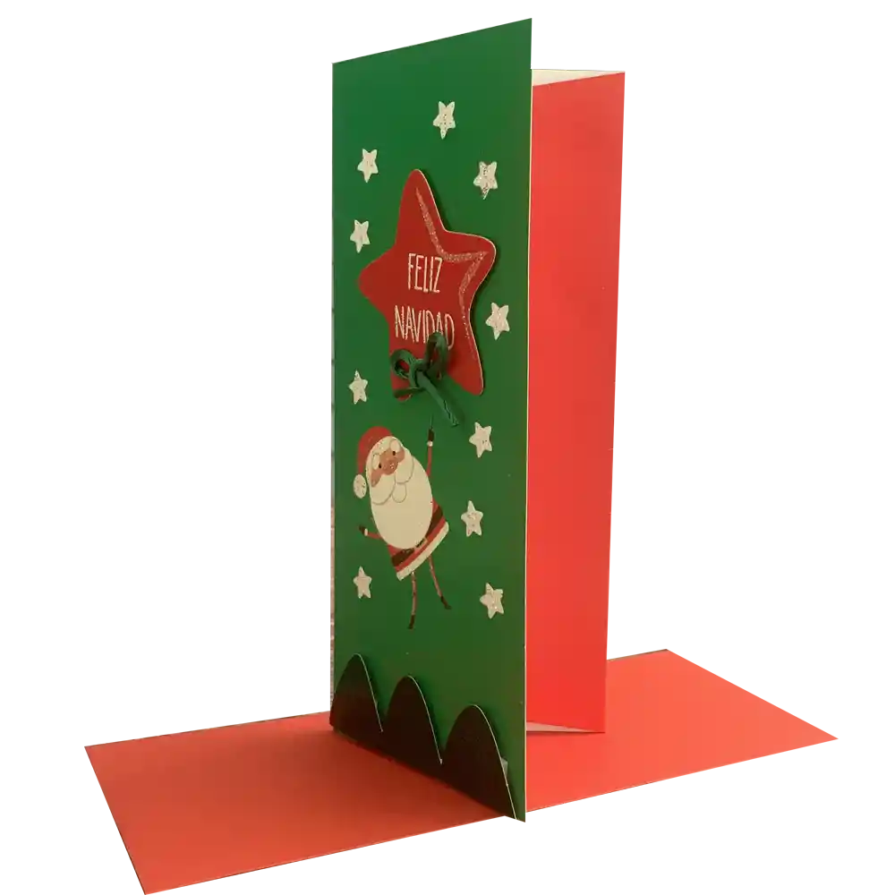 Pack De 6 Tarjetas Para Billete O Bono Navidad Rt