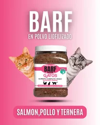 Dieta Barf Gatos Alimento Natural Barf Para Gatos Liofilizado 90 Porciones Salmon ,pollo Y Ternera 500 Gr