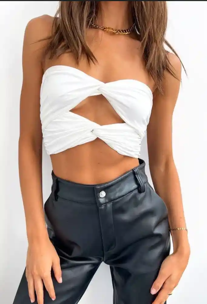 Crop Top Berenice Blanco Xs-s