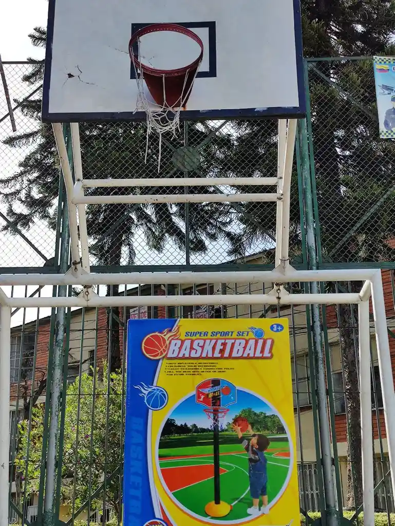 Cancha Baloncesto Aro Tablero Basketball Portable Niños