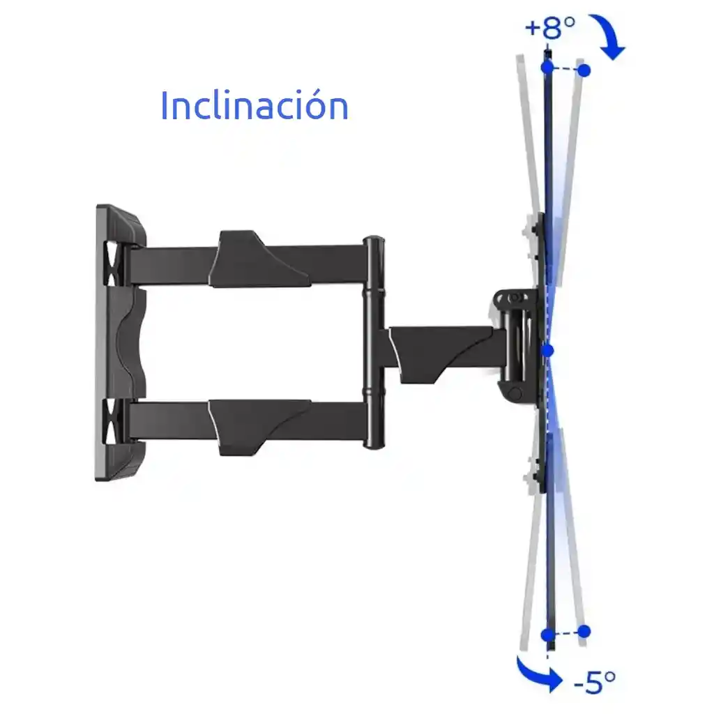 Soporte Base Pared Móvil Con Giro Tv 32 37 43 48 50 55 58"