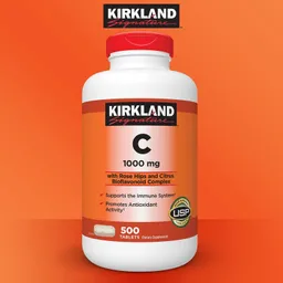 Kirkland Vitamina C Con Complejo De Bioflavonoides De Rosa Mosqueta Y Citricos 1000 Mg 500 Tabletas
