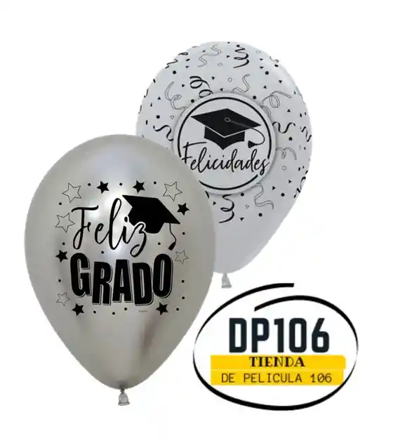 Globos De Grado Plata X 5 Und