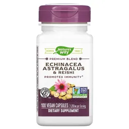 Nature's Way Echinacea Astragalus Y Reishi 1,200 Mg Por Servicio 100 Capsulas Veganas