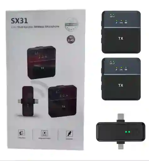 Microfono Inalambrico Solapa Receptor Tipo C Lightning Sx31 Original