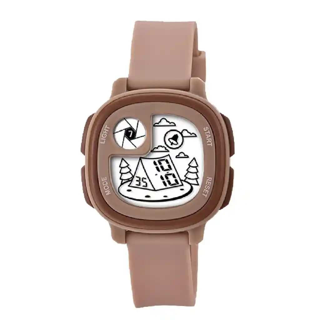 Reloj Impermeable Niña Niños Digital Paisaje Luz + Estuche