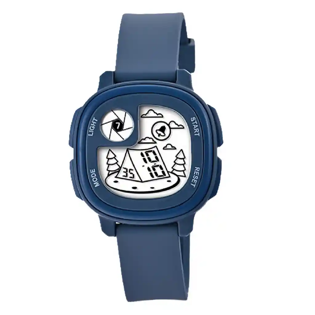 Reloj Impermeable Niña Niños Digital Paisaje Luz + Estuche