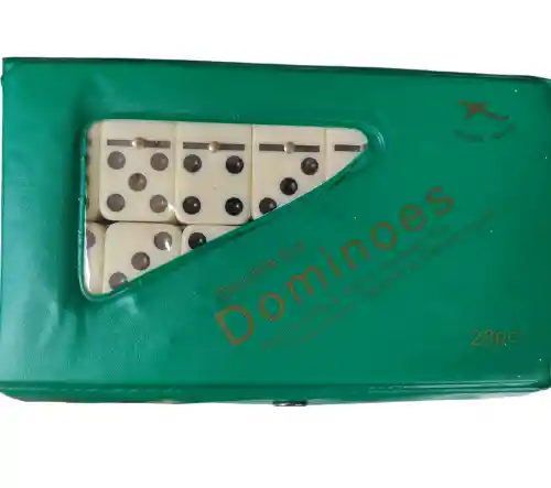 Domino Verde Portable 28 Piezas Estuche De Sobre Juegos De Mesa