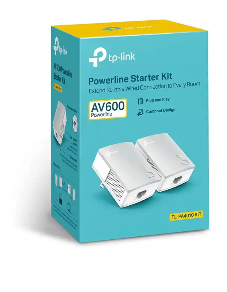 Adaptador Ethernet Powerline Tp-link Av600 (kit Tl-pa4010)
