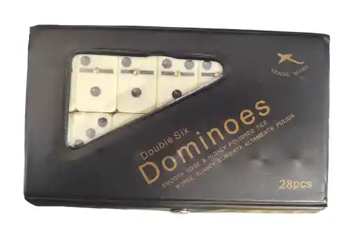 Domino Negro Portable 28 Piezas Estuche De Sobre Juegos De Mesa