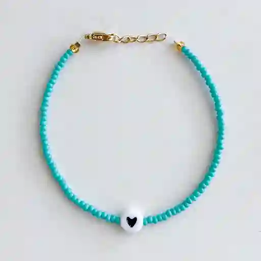 Pulsera Love Yourself First - Aguamarina