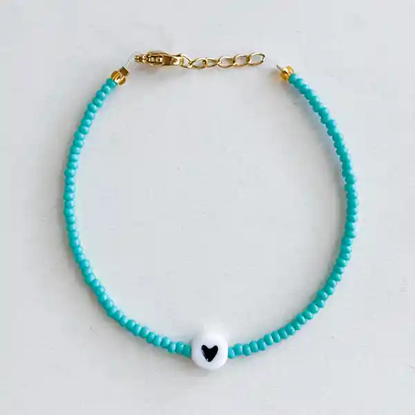 Pulsera Love Yourself First - Aguamarina