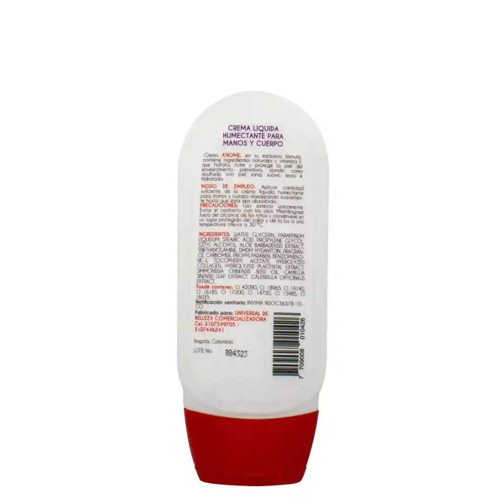 Arome Crema Liquida Frutos Rojos 120ml