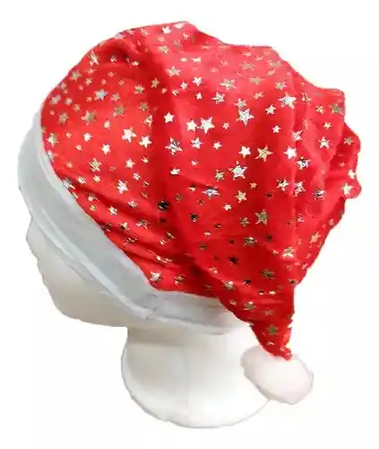 Gorro Rojo Con Estrellas X2