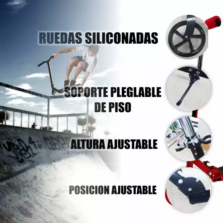 Patineta Scooter Plegable Llanta Grande Resistente 100kg