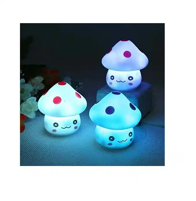 Mini Lampara Hongo Led De Noche Para Niños/as/ Regalo 7cm