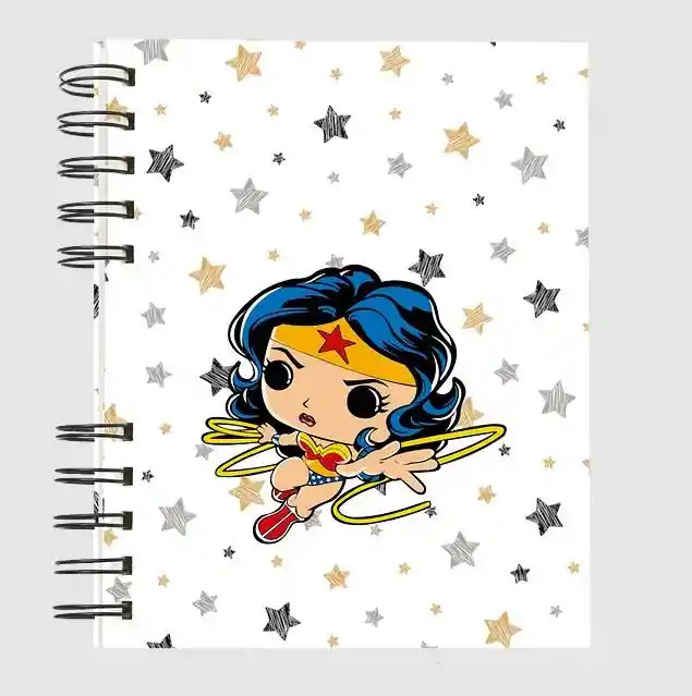 Agenda Wonder Woman Tipo Pop Retro