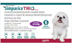 Simparica Trio Purple 2.6-5kg X 1 Tab