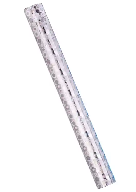 Papel De Regalo Metalizado Hologramico X 5 Pliegos Plateado