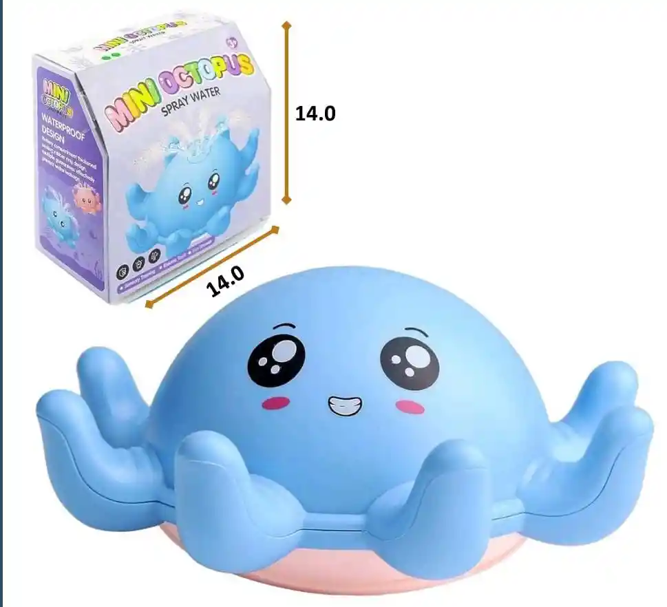 Pulpo Luminoso Chorros Juguete Baño Bebes Juguetería