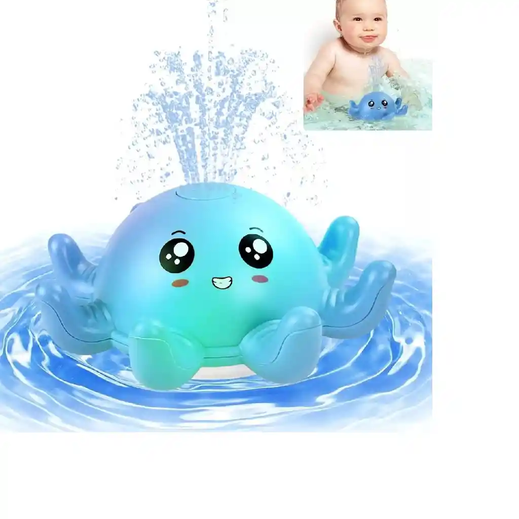 Pulpo Luminoso Chorros Juguete Baño Bebes Juguetería